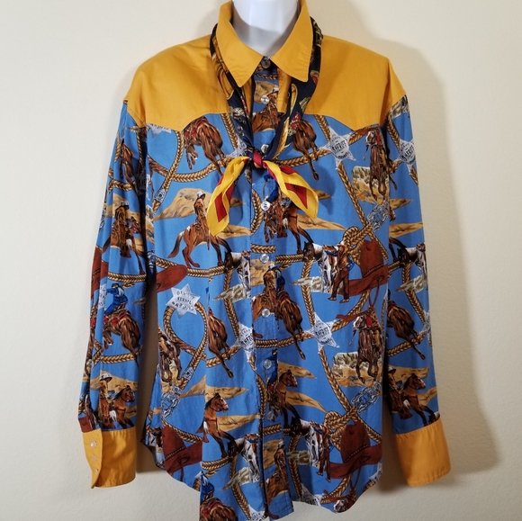 Handmade Western Cowboy Shirt, extra large - Picture 9 of 11